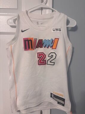NBA Kids White Miami Heat Colorblock #22 Jersey